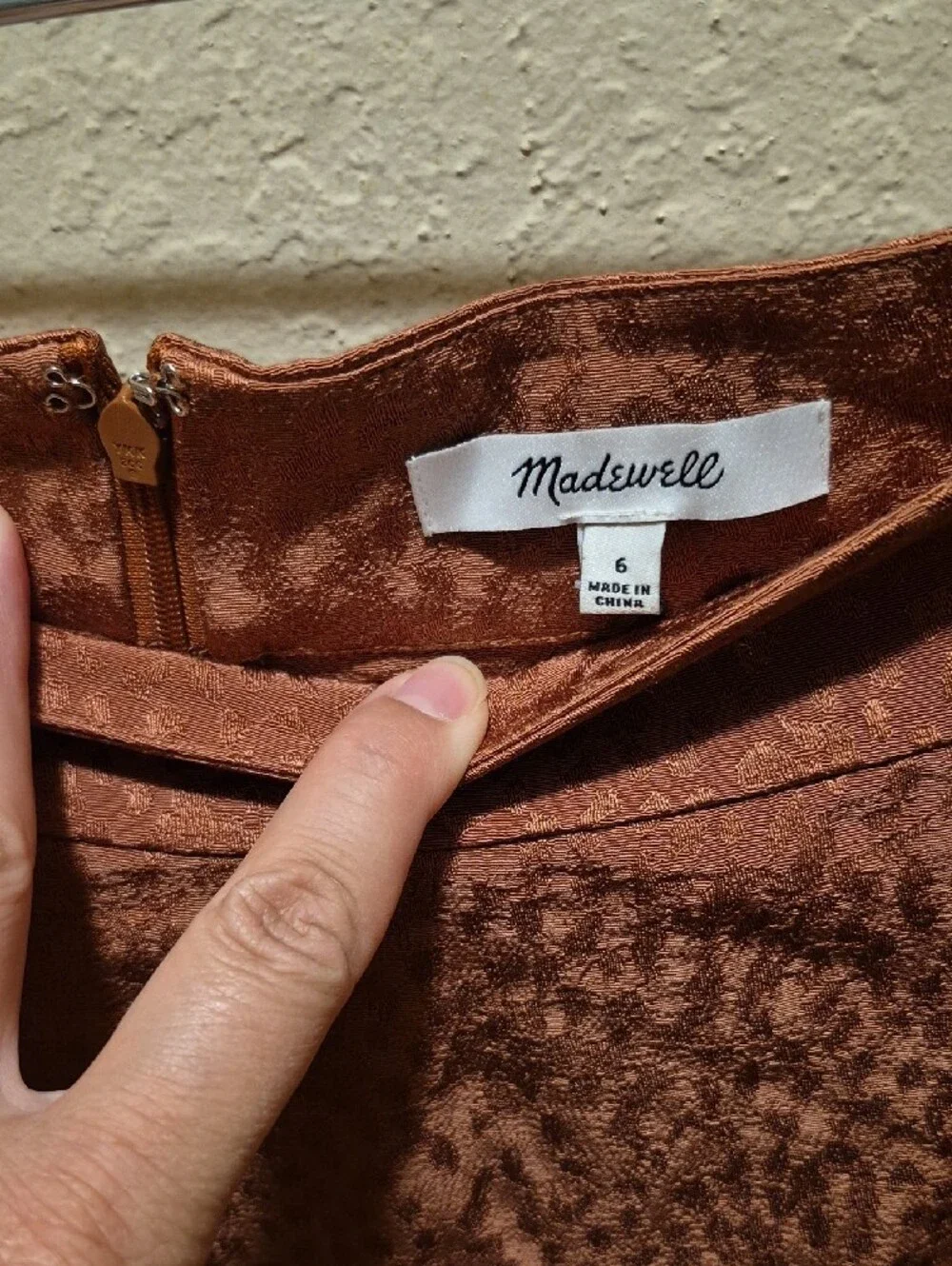 Madewell Rust-Tone  Midi Skirt